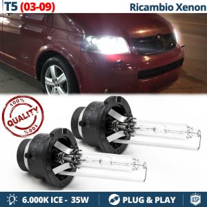2x D2S Xenon Replacement Bulbs for VW MULTIVAN TRANSPORTER T5 03-10 HID 6.000K White Ice 35W 