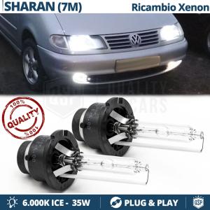 2x D2S Xenon Replacement Bulbs for VOLKSWAGEN SHARAN (7M) HID 6.000K White Ice 35W 