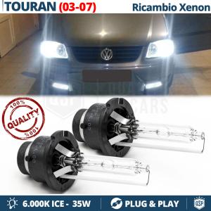 2x D2S Xenon Replacement Bulbs for VOLKSWAGEN TOURAN 1 03-10 HID 6.000K White Ice 35W 