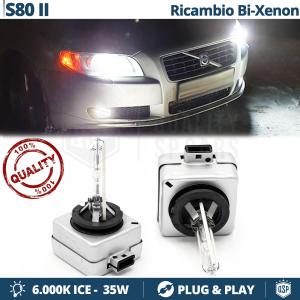 2x D1S Bi-Xenon Replacement Bulbs for VOLVO S80 II HID 6.000K White Ice 35W 