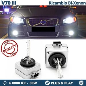 2x D1S Bi-Xenon Replacement Bulbs for VOLVO V70 III HID 6.000K White Ice 35W 