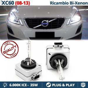 2x D1S Bi-Xenon Replacement Bulbs for VOLVO XC60 08-13 HID 6.000K White Ice 35W 