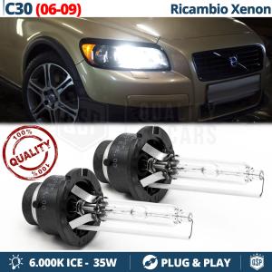 2x D2S Bi-Xenon Replacement Bulbs for VOLVO C30 06-09 HID 6.000K White Ice 35W 