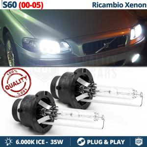 2x D2S Bi-Xenon Replacement Bulbs for VOLVO S60 1 WITHOUT CORNERING LIGHT HID 6.000K White Ice 35W 