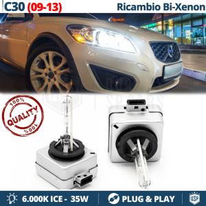 2x D3S Bi-Xenon Replacement Bulbs for VOLVO C30 09-13 HID 6.000K White Ice 35W 