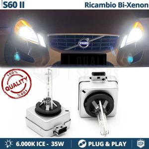 2x D3S Bi-Xenon Replacement Bulbs for VOLVO S60 II HID 6.000K White Ice 35W 
