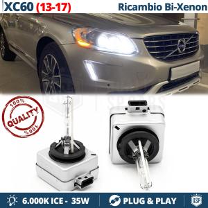 2x D3S Bi-Xenon Replacement Bulbs for VOLVO XC60 13-17 HID 6.000K White Ice 35W 
