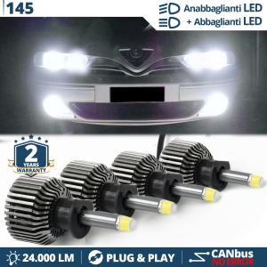 LED Kit ABBLENDLICHT + FERNLICHT für Alfa Romeo 145 (94-01) | CANbus, Weisses Licht 6500K 