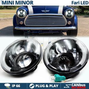 2 Full LED 7" Inches Headlights 6500K for MINI-MINOR VINTAGE 6500K Cool White | DRL, Turn Light, Low High Beam
