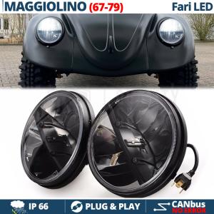 2 Full LED 7" Inches Headlights 6500K for VW BEETLE-BUG CLASSIC 6500K Ice White | Low + High Beam