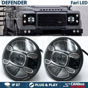 2 Full LED 7" Inches Headlights for LAND ROVER DEFENDER 6500K Ice White | Parking Lights + Low + High Beam