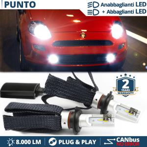 H4 Full LED Kit for FIAT PUNTO 199 Low + High Beam | 6500K 8000LM CANbus Error FREE