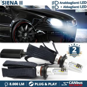 H4 LED Kit für FIAT Grand Siena Abblendlicht + Fernlicht | 6500K Weiss Eis 8000LM CANbus