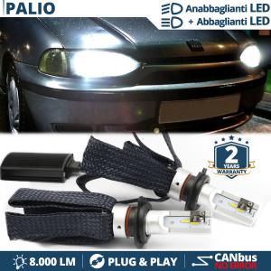 H4 LED Kit für FIAT PALIO Abblendlicht + Fernlicht | 6500K Weiss Eis 8000LM CANbus