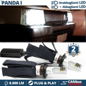 H4 LED Kit für FIAT PANDA 141 Abblendlicht + Fernlicht | 6500K Weiss Eis 8000LM CANbus