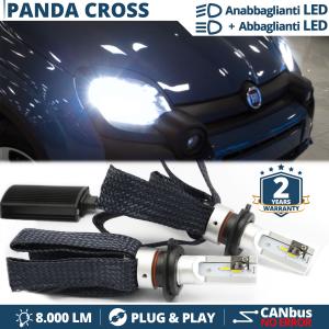 Lampade LED H4 per FIAT PANDA 3 CROSS Anabbaglianti + Abbaglianti CANbus | 6500K Bianco Ghiaccio