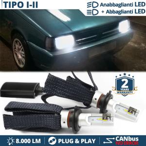 Kit LED H4 pour FIAT TIPO 1, 2 Feux de Croisement + Route | 6500K 8000LM CANbus