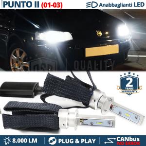 Lampade LED H1 per Fiat PUNTO 2 188 (01-03) Luci Anabbaglianti CANbus | Bianco Puro 6500K 8000LM