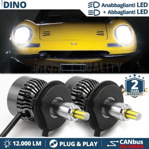 Kit Full LED Anabbaglianti + Abbaglianti per FERRARI DINO GTS CANbus | 6500K Bianco Ghiaccio 12000LM
