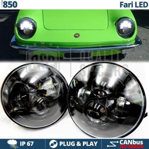 2 Full LED 7" Inches Headlights 6500K for FIAT 850 6500K Ice White | Parking Lights + Low + High Beam