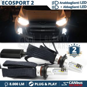 H4 LED Kit für FORD ECOSPORT 2 Abblendlicht + Fernlicht | 6500K Weiss Eis 8000LM CANbus