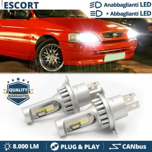 H4 Led Kit for FORD ESCORT Low + High Beam 6500K 8000LM | Plug & Play CANbus