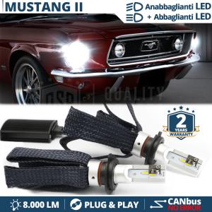 H4 LED Kit für FORD MUSTANG 2 Abblendlicht + Fernlicht | 6500K Weiss Eis 8000LM CANbus