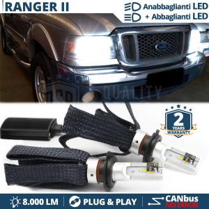 Kit LED H4 para FORD RANGER 2 Luces de Cruce + Carretera | 6500K 8000LM CANbus