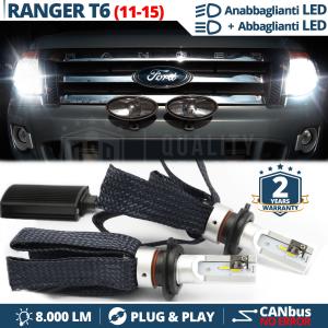 H4 LED Kit für FORD RANGER 3 T6 Abblendlicht + Fernlicht | 6500K Weiss Eis 8000LM CANbus