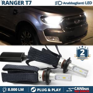 H7 LED Kit für Ford RANGER 3 T7 Abblendlicht CANbus Birnen | 6500K Weißes Eis 8000LM