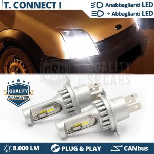 Kit Led H4 para Ford TRANSIT, TOURNEO CONNECT 1 Luces de Cruce + Carretera 6500k 8000LM | Plug & Play CANbus