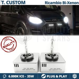 2 Replacement BI-XENON D5S Bulbs for FORD TRANSIT, TOURNEO CUSTOM Cool White Light 6000K 35W