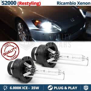 2x D2S Xenon Replacement Bulbs for HONDA S2000 Facelift HID 6.000K White Ice 35W 