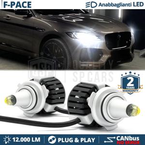 HIR2 LED Kit for JAGUAR F-PACE Low + High Beam | Led Bulbs Ice White CANbus 55W | 6500K 12000LM