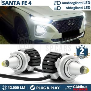 HB3 LED Kit für HYUNDAI SANTA FE 4 Abblendlicht + Fernlicht CANbus | 6500K Weiß Eis 12000LM