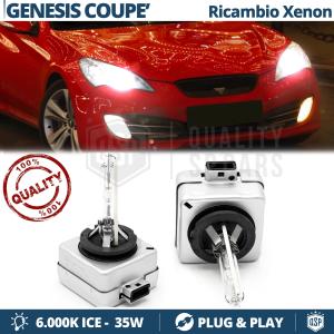 2x D1S Xenon Replacement Bulbs for HYUNDAI GENESIS COUPÈ HID 6.000K White Ice 35W lights