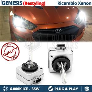 2x D1S Xenon Replacement Bulbs for HYUNDAI GENESIS COUPÈ Facelift HID 6.000K White Ice 35W lights