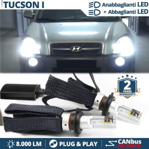 Kit LED H4 pour HYUNDAI TUCSON 1 Feux de Croisement + Route | 6500K 8000LM CANbus
