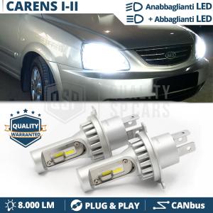 Kit Full LED H4 Per KIA CARENS 1-2 Anabbaglianti + Abbaglianti 6500K 8000LM | Plug & Play CANbus