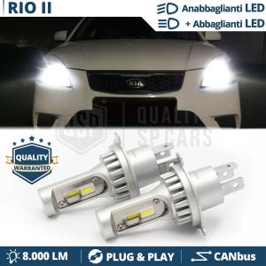 H4 Led Kit for KIA RIO 2 Low + High Beam 6500K 8000LM | Plug & Play CANbus