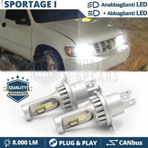 Kit Full LED H4 Per KIA SPORTAGE 1 Anabbaglianti + Abbaglianti 6500K 8000LM | Plug & Play CANbus