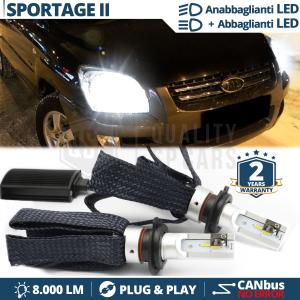 H4 LED Kit für KIA SPORTAGE 2 Abblendlicht + Fernlicht | 6500K Weiss Eis 8000LM CANbus