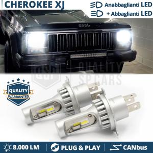 H4 Led Kit for JEEP CHEROKEE XJ Low + High Beam 6500K 8000LM | Plug & Play CANbus