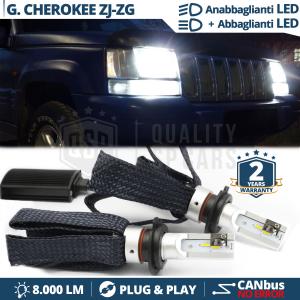 Kit LED H4 para JEEP GRAND CHEROKEE ZJ-ZG Luces de Cruce + Carretera | 6500K 8000LM CANbus