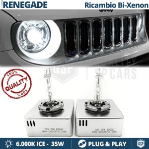 2 Lampade BI Xenon D5S di Ricambio per JEEP RENEGADE 14-18 Luce Bianca Intensa 6000K 35W