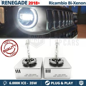 2 Lampade BI Xenon D5S di Ricambio per JEEP RENEGADE Restyling Luce Bianca Intensa 6000K 35W