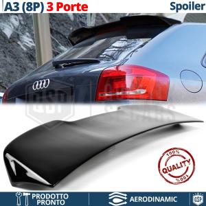 SPOILER Arrière POUR Audi A3 S3 8P 3 Portes | Becquet de Coffre Toit NOIR RS3 Style