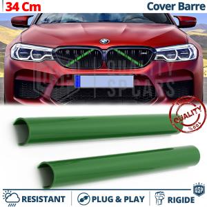 Grüne Kühlergrill Zierleisten Rohr Streifen für BMW 34CM | Starre Kühlerschutz Bänder