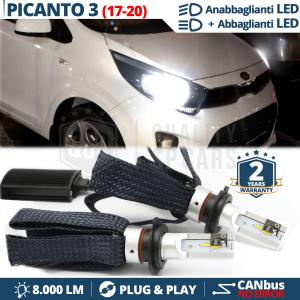 Kit LED H4 para KIA PICANTO 3 Luces de Cruce + Carretera | 6500K 8000LM CANbus