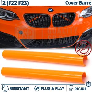 Orange Kühlergrill Zierleisten Rohr Streifen für BMW 2ER F22 F23 | Starre Kühlerschutz Bänder